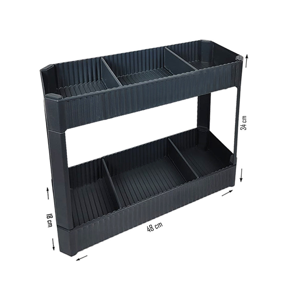 Two Tier Pull-Out Storage Rack