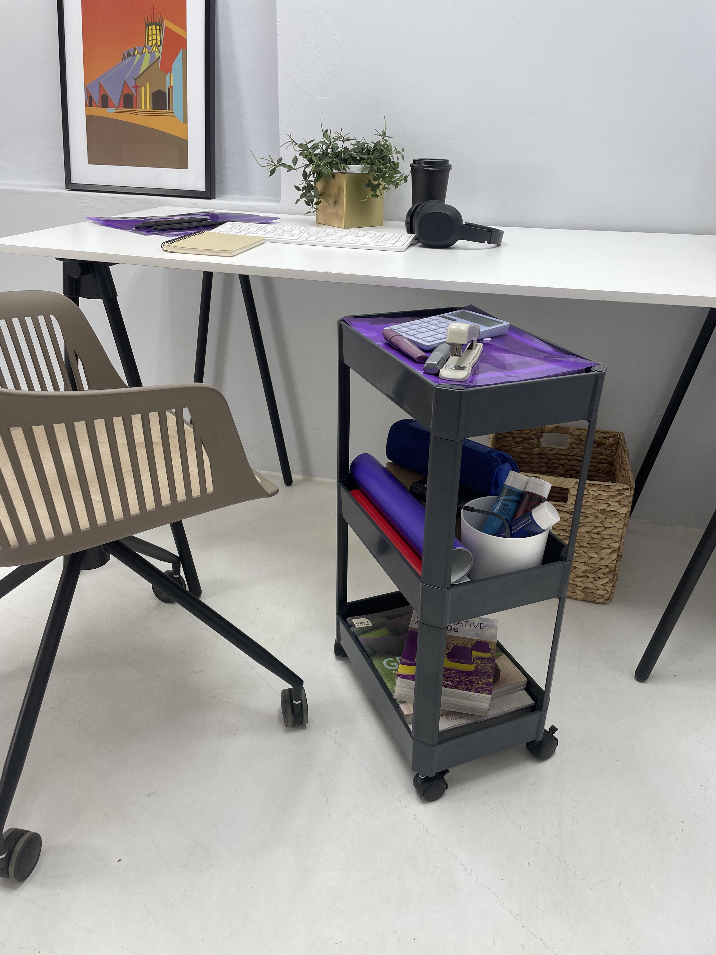 A4 Trolley 3 Tier