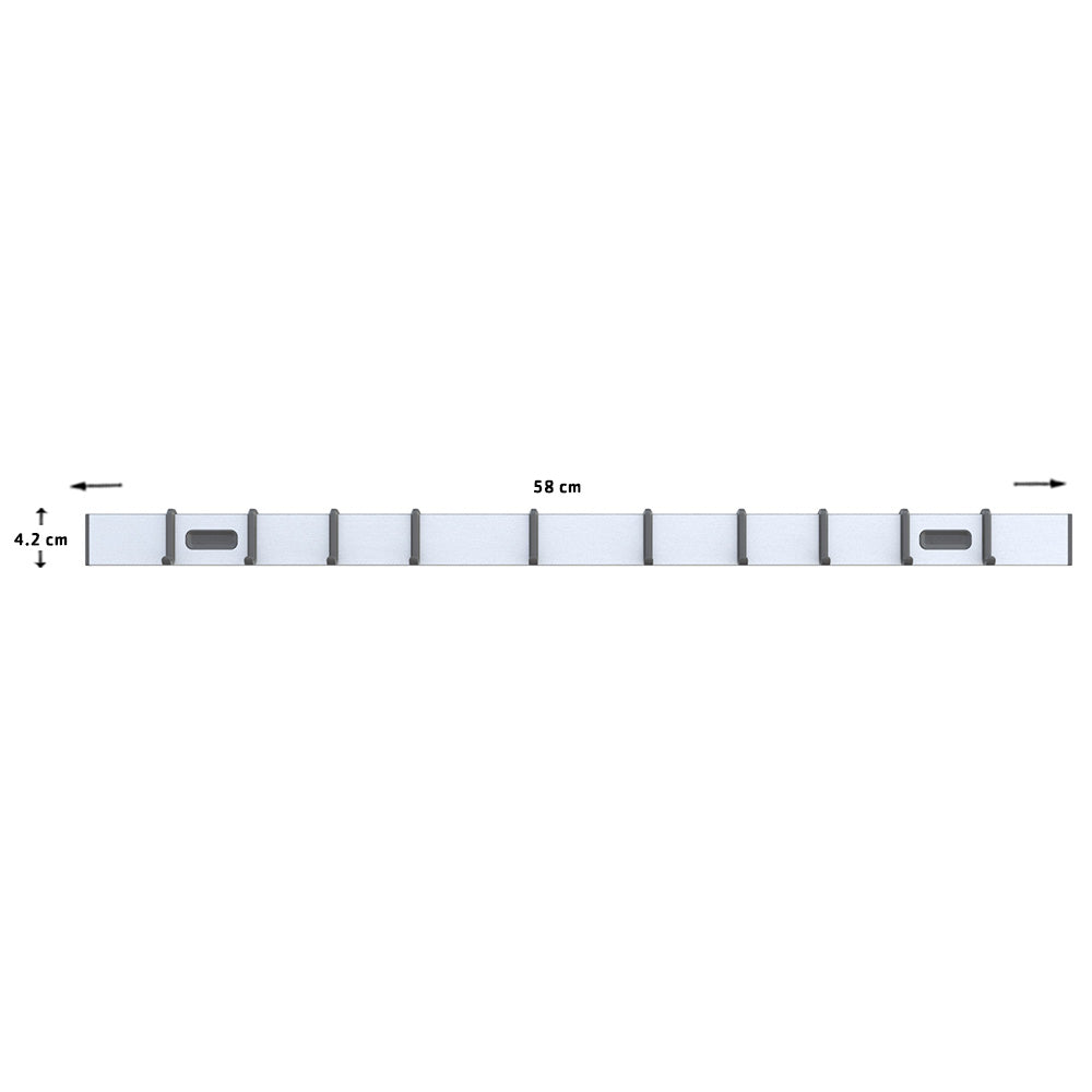 Kitchen Rail 58 cm Satin Black