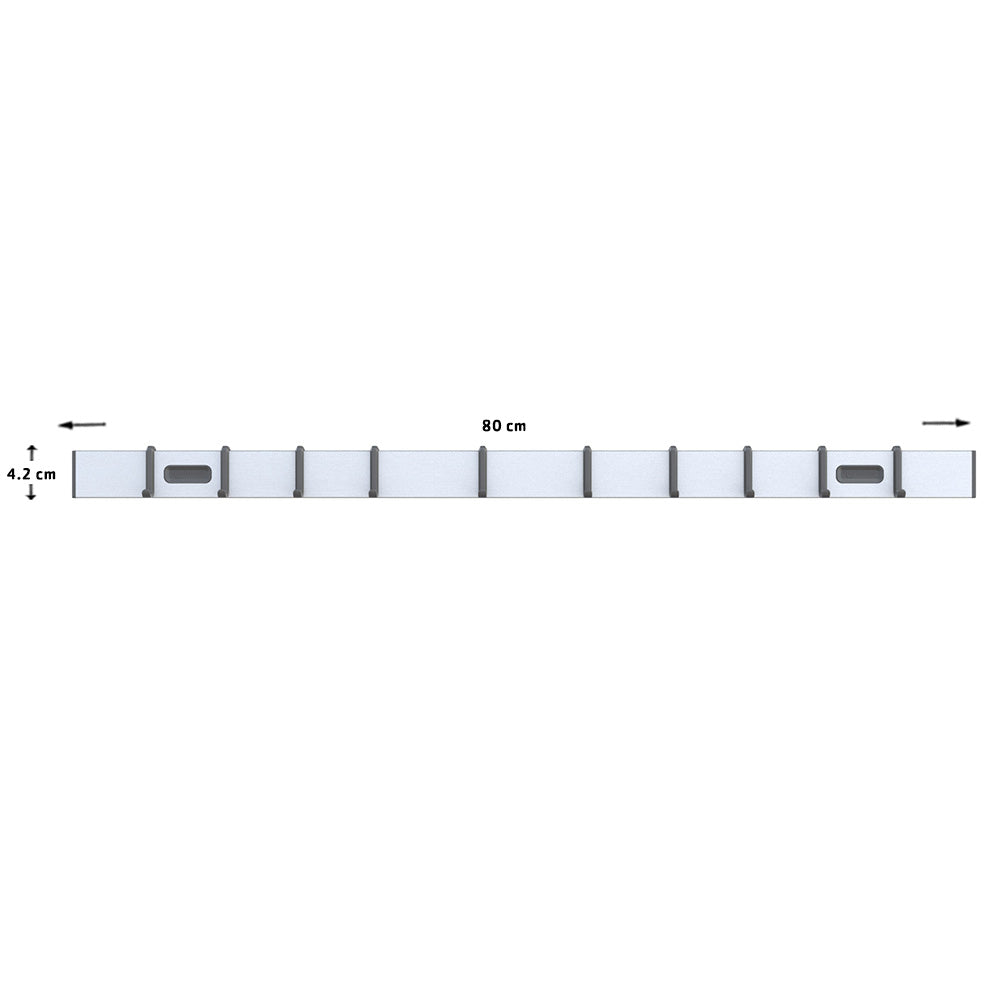 Kitchen Rails 80 cm Stainless Steel