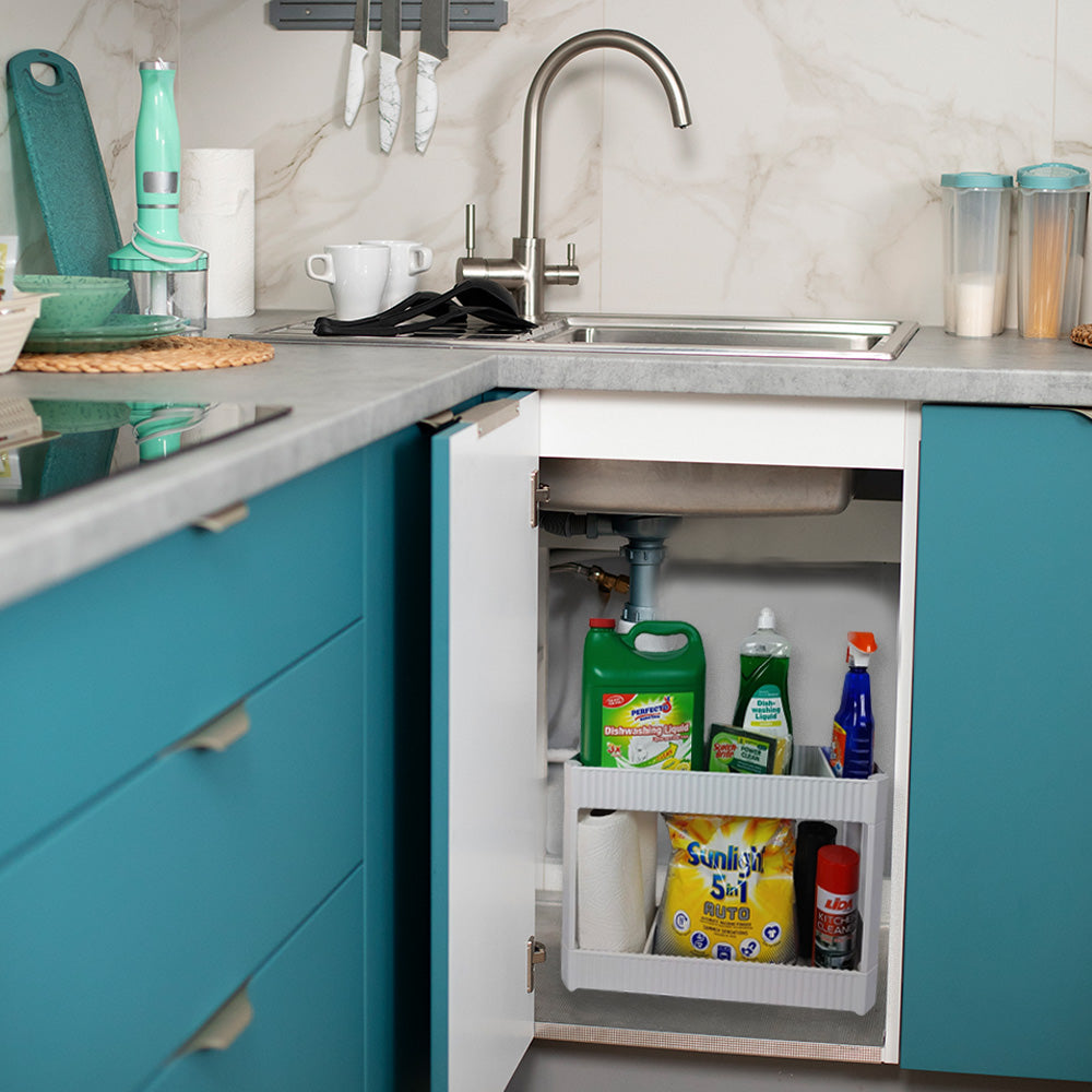 Two Tier Pull-Out Storage Rack